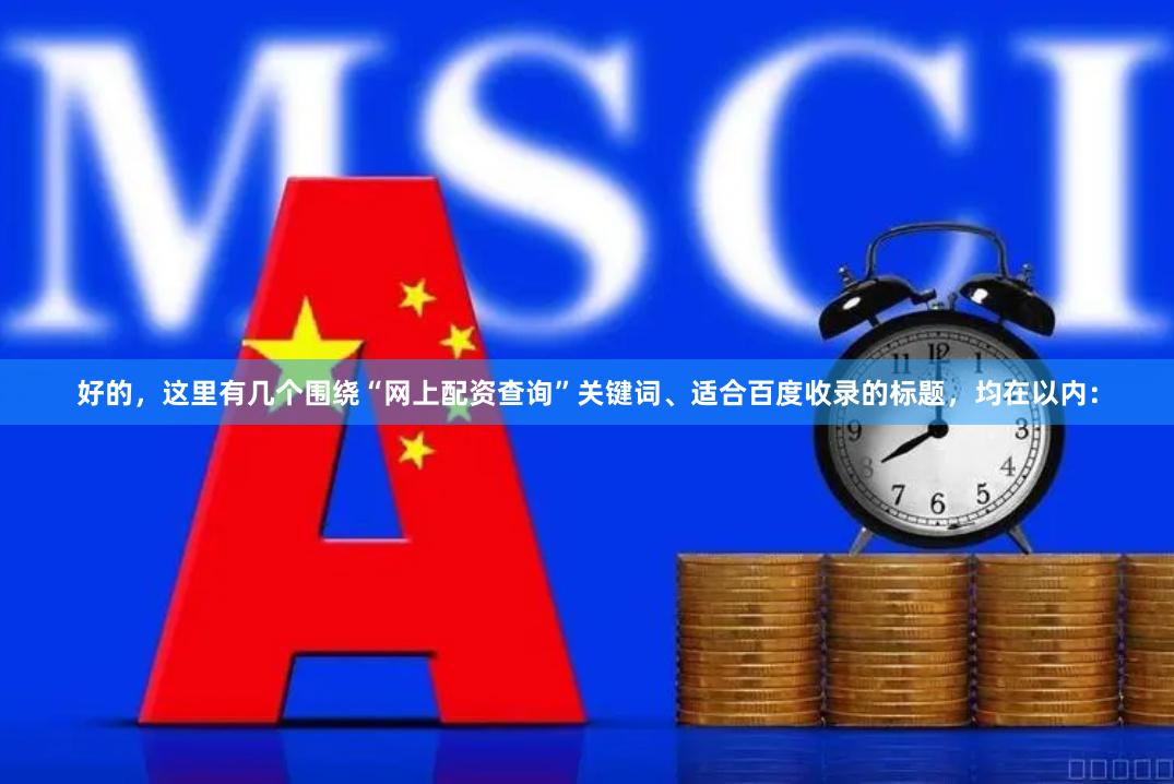 好的，这里有几个围绕“网上配资查询”关键词、适合百度收录的标题，均在以内：